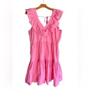 Annie Pink Ruffled Tiered Sundress